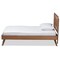 Baxton Studio Toru Mid-Century Modern Ash Walnut Finished Wood Twin Size Platform Bed 180-11108-11159-Zoro - alternate 5